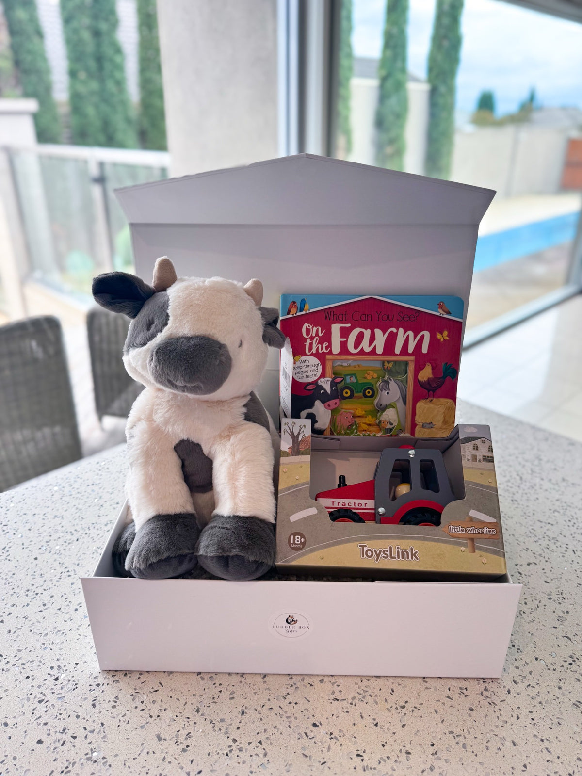 Bertie the Cow Farmyard Gift Box