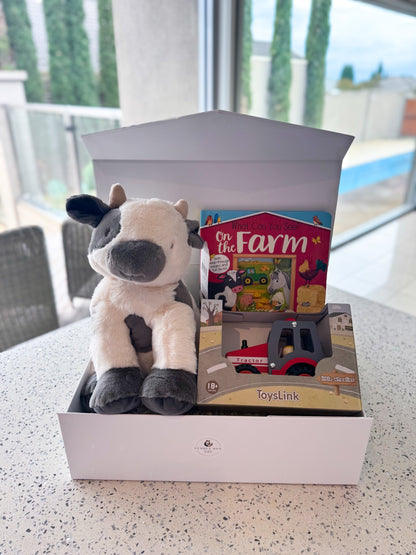 Bertie the Cow Farmyard Gift Box