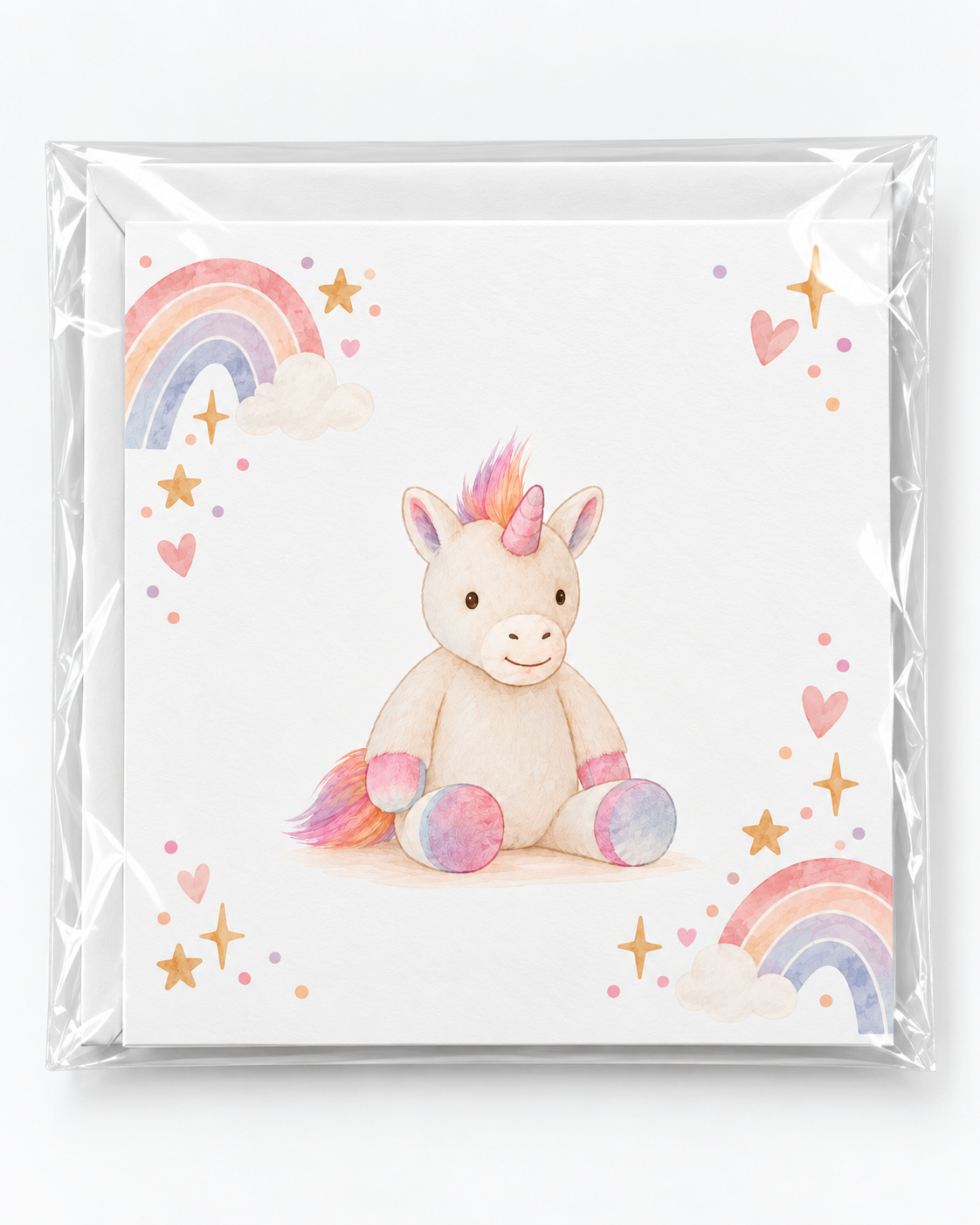 Cosmo the Rainbow Unicorn Greeting Card