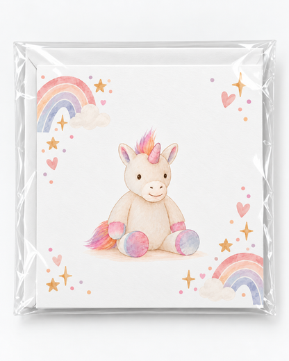 Cosmo the Rainbow Unicorn Greeting Card