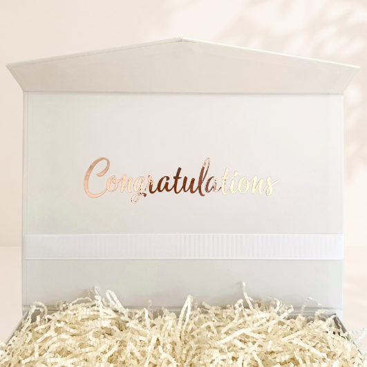 Rose Gold Foil "Congratulations" Gift Box