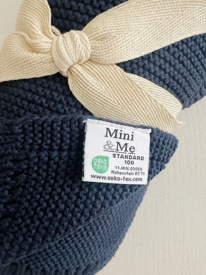 Mini & Me Cable Knit Baby Blanket - Cambridge Blue