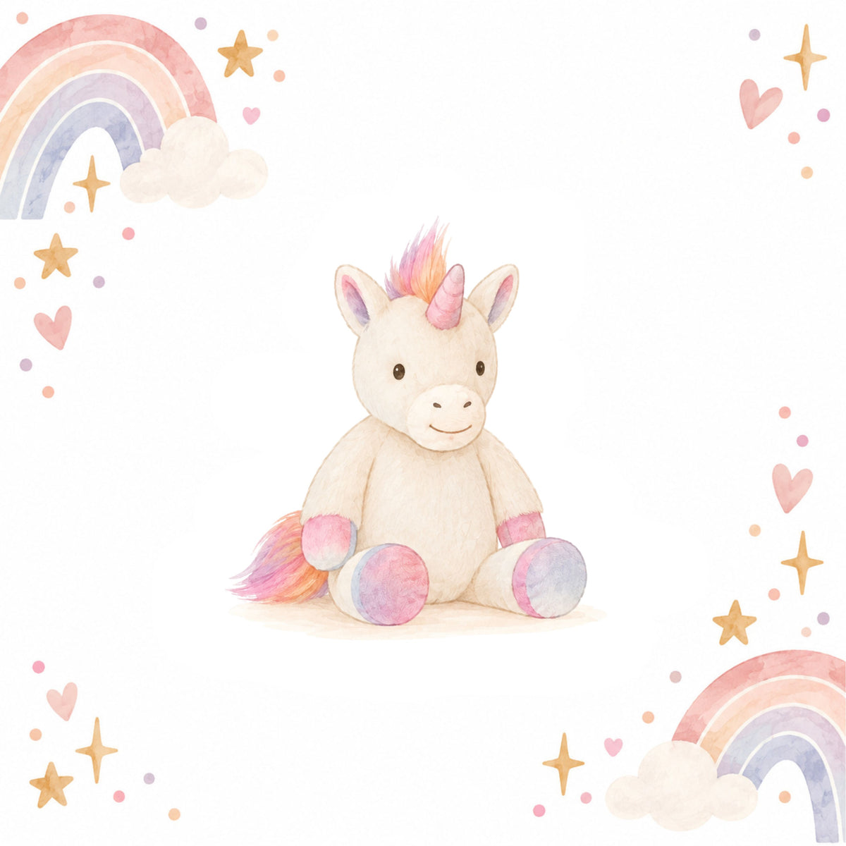 Cosmo the Rainbow Unicorn Greeting Card