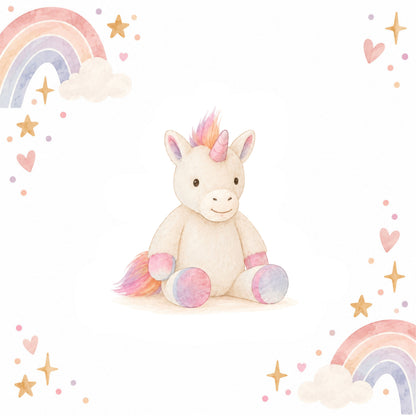 Cosmo the Rainbow Unicorn Greeting Card