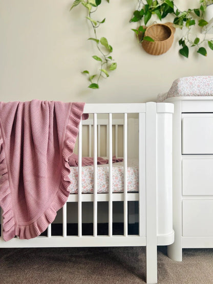 Cuddle Bug & Co Frill Baby Blanket - Rose