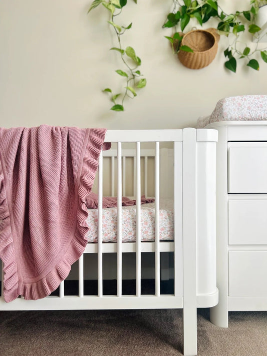 Cuddle Bug & Co Frill Baby Blanket - Rose