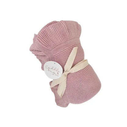 Cuddle Bug & Co Frill Baby Blanket - Rose